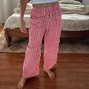 Urban Outfitters Red and White Gingham Pants